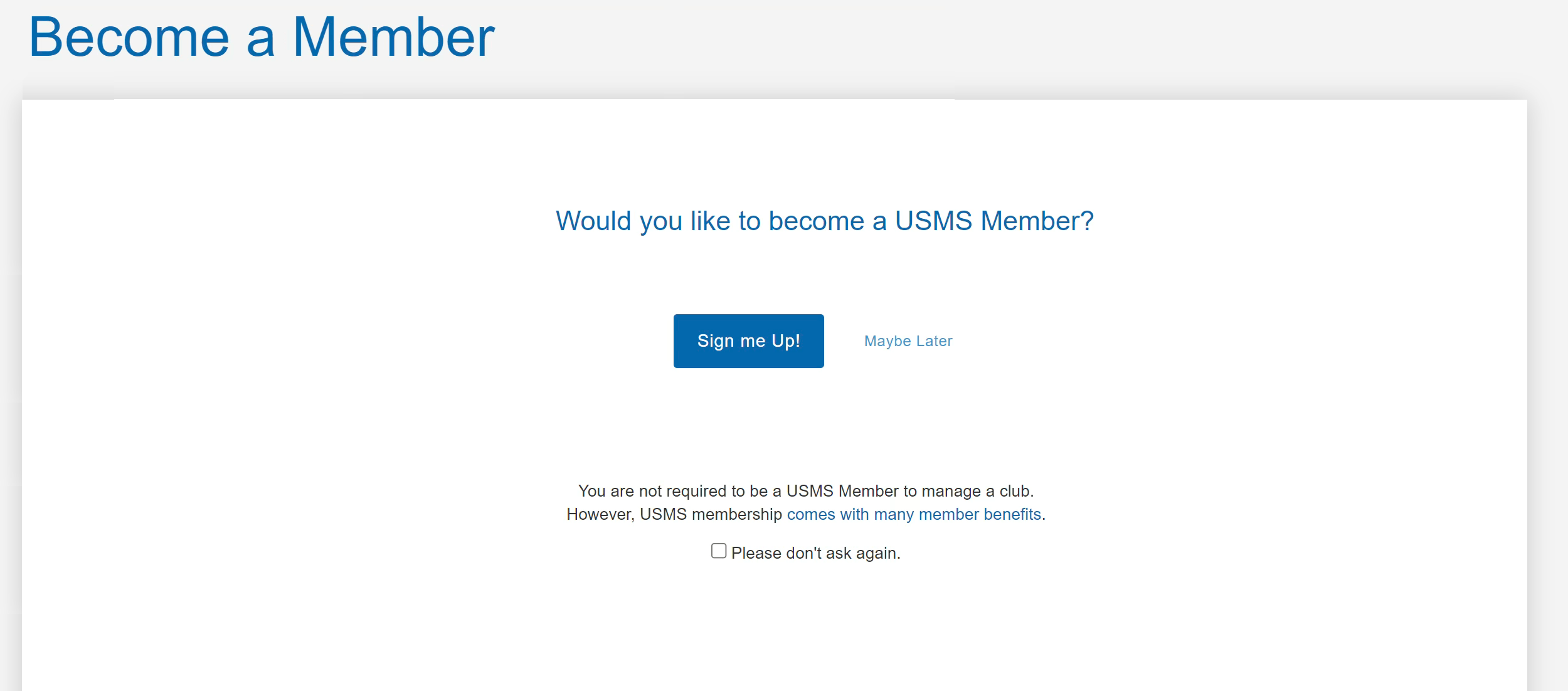 How to Register a USMS Club | U.S. Masters Swimming